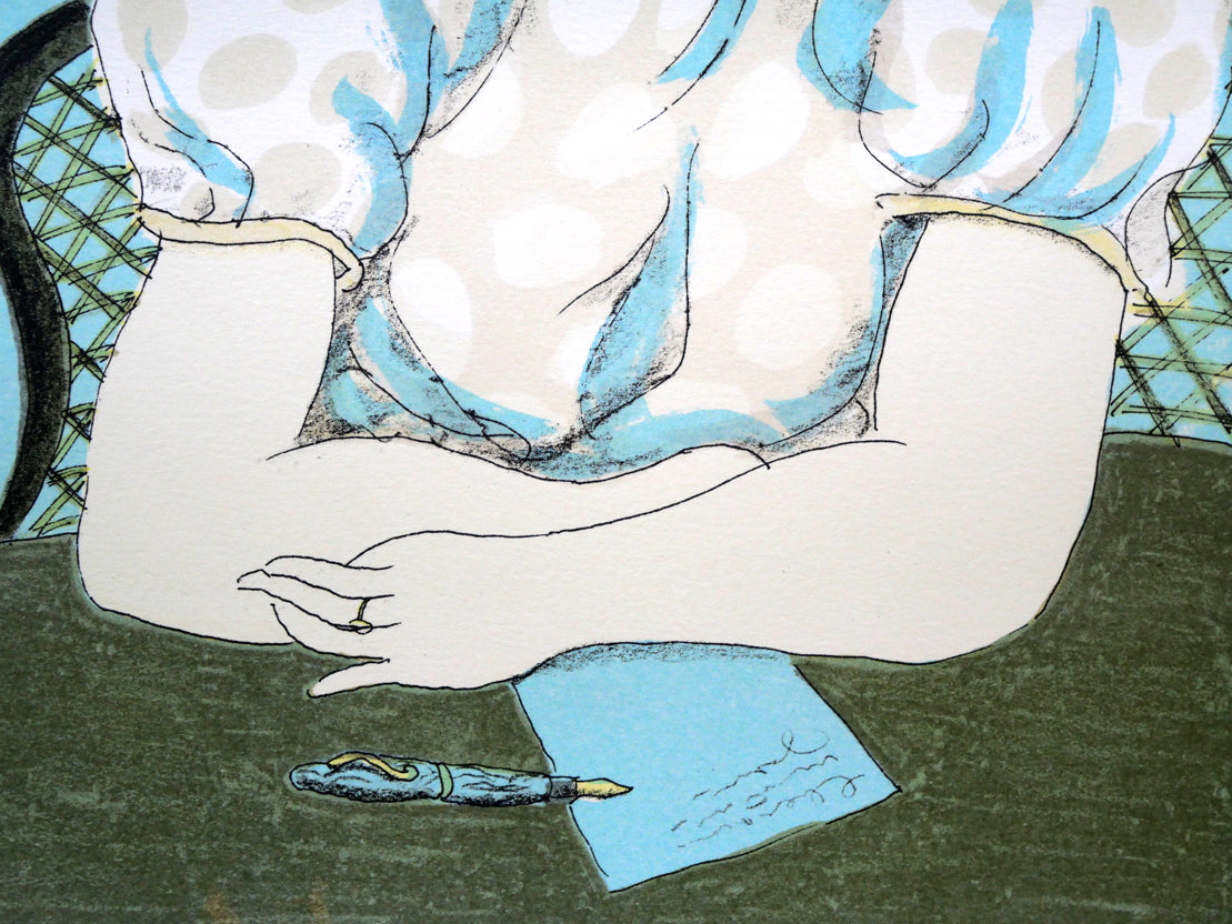 東弘孝「女性像」リトグラフ 拡大画像4