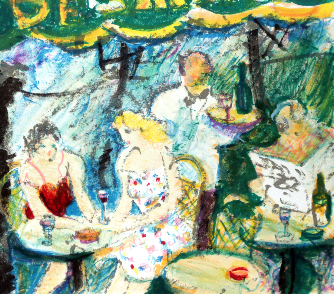 東弘孝「カフェ」リトグラフ 拡大画像4