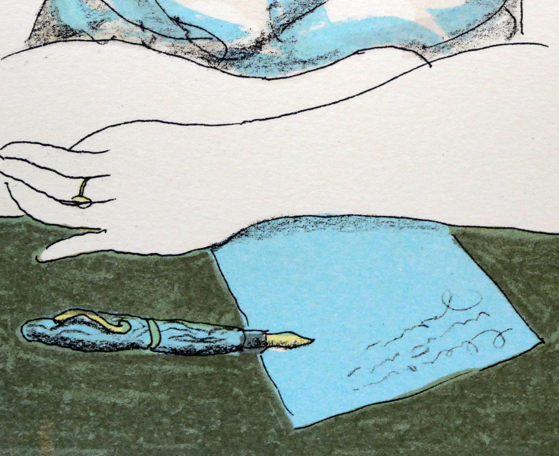 東弘孝「女性像」リトグラフ 拡大画像5