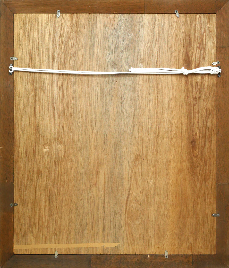 東弘孝「女性像」リトグラフ 額縁裏側画像