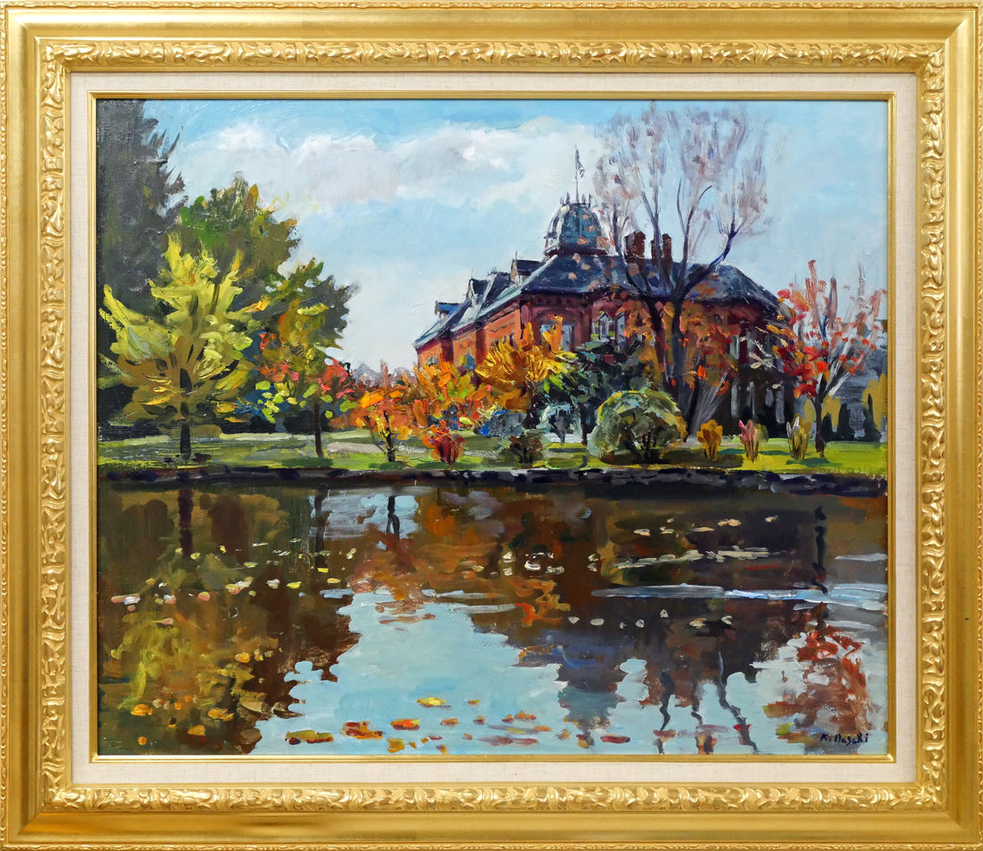 場崎恵「道庁・秋」油絵・F20号