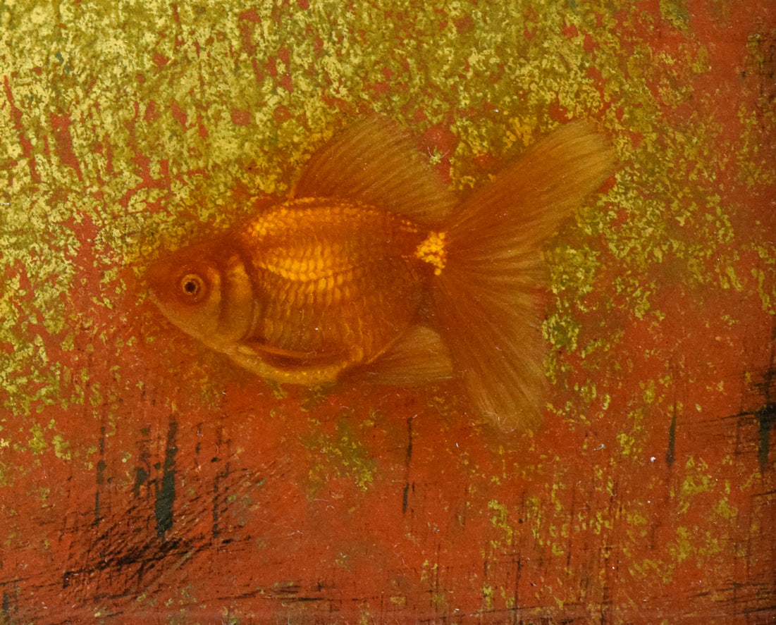 伴清一郎「めぐりあい」板に油彩、テンペラ・変形SM 拡大画像5