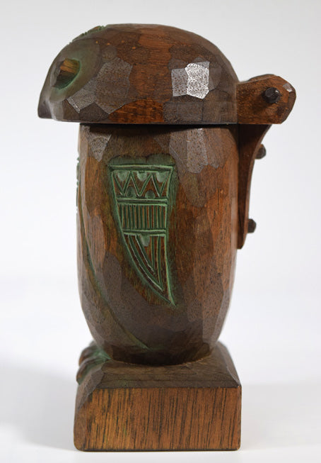 砂澤ビッキデザイン「音威子府の木梟(天然記念佛法僧の北限)」木彫作品 全体画像2