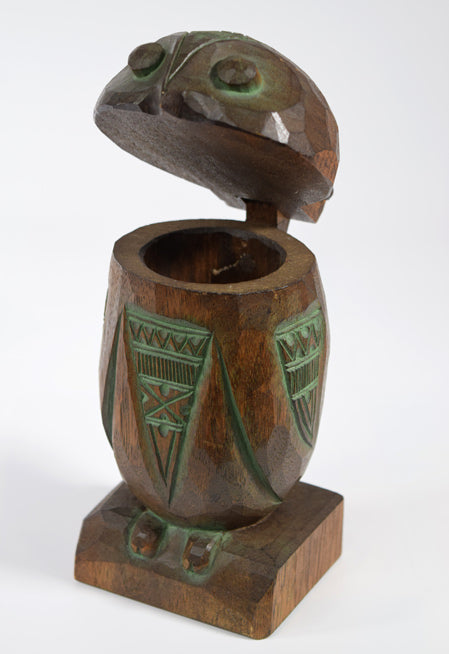 砂澤ビッキデザイン「音威子府の木梟(天然記念佛法僧の北限)」木彫作品 全体画像5