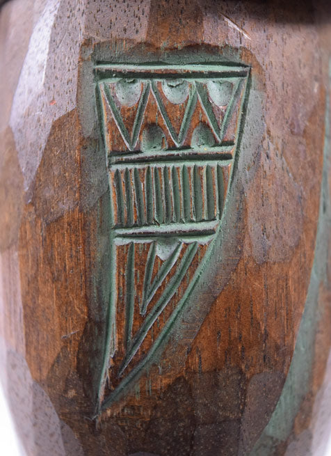 砂澤ビッキデザイン「音威子府の木梟(天然記念佛法僧の北限)」木彫作品 拡大画像6