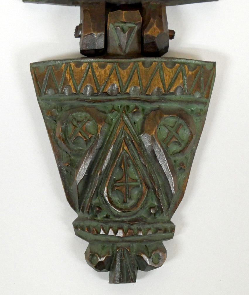 砂澤ビッキ「ビッキ文様ブローチ(約11.2cm)」木彫作品 拡大画像3