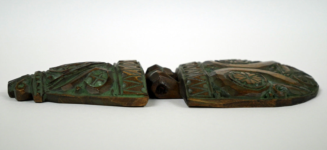 砂澤ビッキ「ビッキ文様ブローチ(約11.2cm)」木彫作品 作品全体画像3