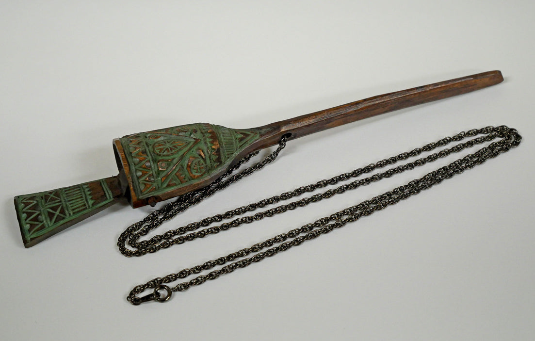 砂澤ビッキ「樹鈴ペンダント(約18.8cm)」木彫作品