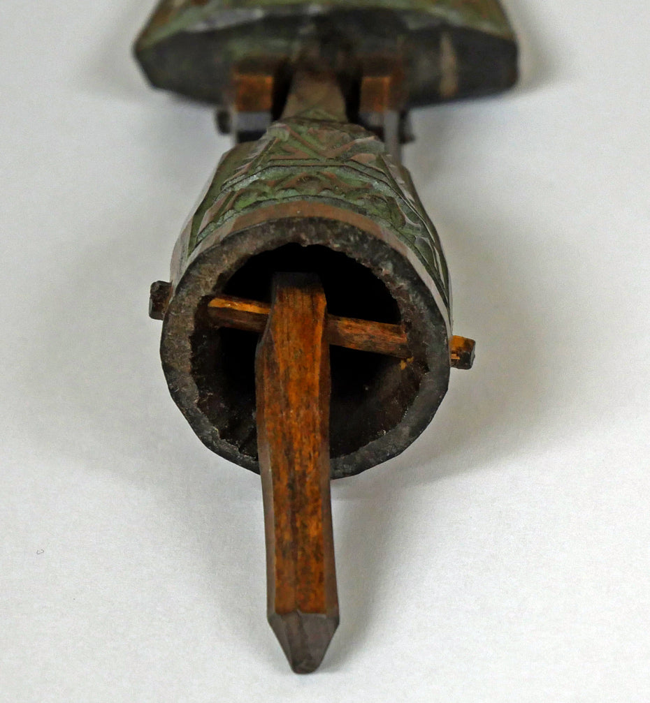 砂澤ビッキ「樹鈴ペンダント二連(約14.7cm)」木彫作品 拡大画像3