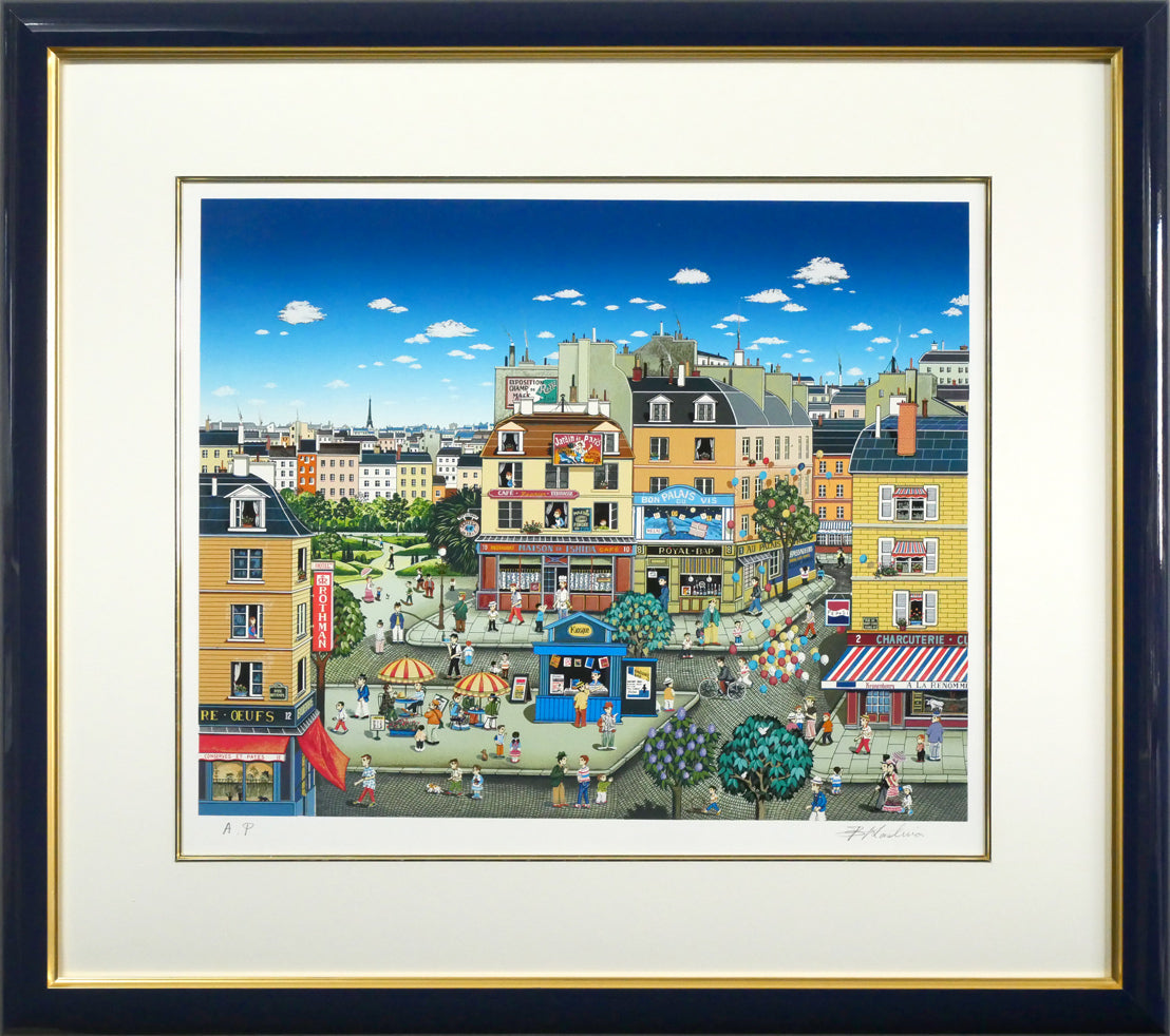 ビンカシワ「キャフェテラス(CAFETERIA)」シルクスクリーン版画