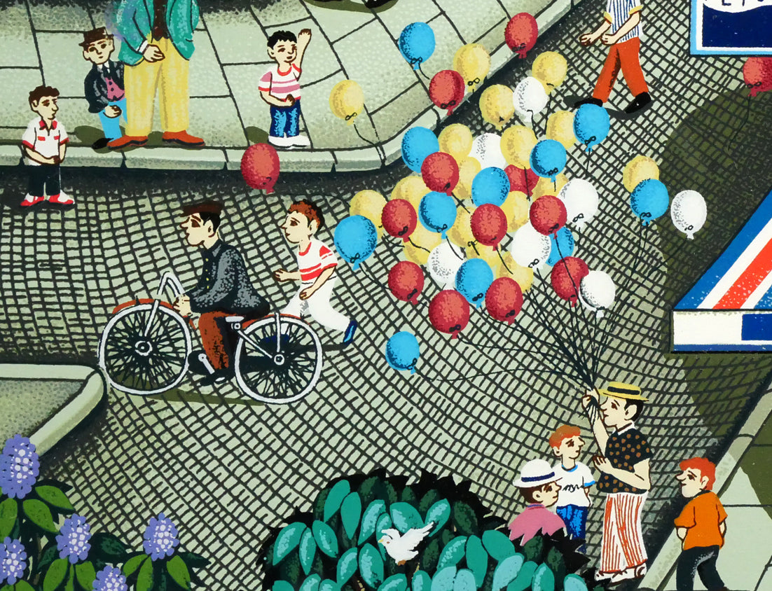 ビンカシワ「キャフェテラス(CAFETERIA)」シルクスクリーン版画 拡大画像8