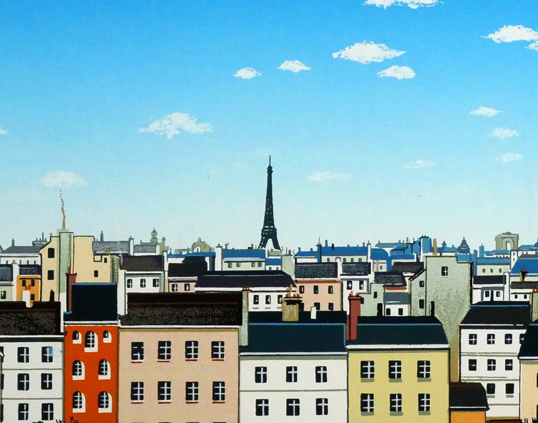 ビンカシワ「キャフェテラス(CAFETERIA)」シルクスクリーン版画 拡大画像5