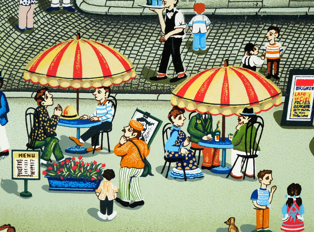 ビンカシワ「キャフェテラス(CAFETERIA)」シルクスクリーン版画 拡大画像7