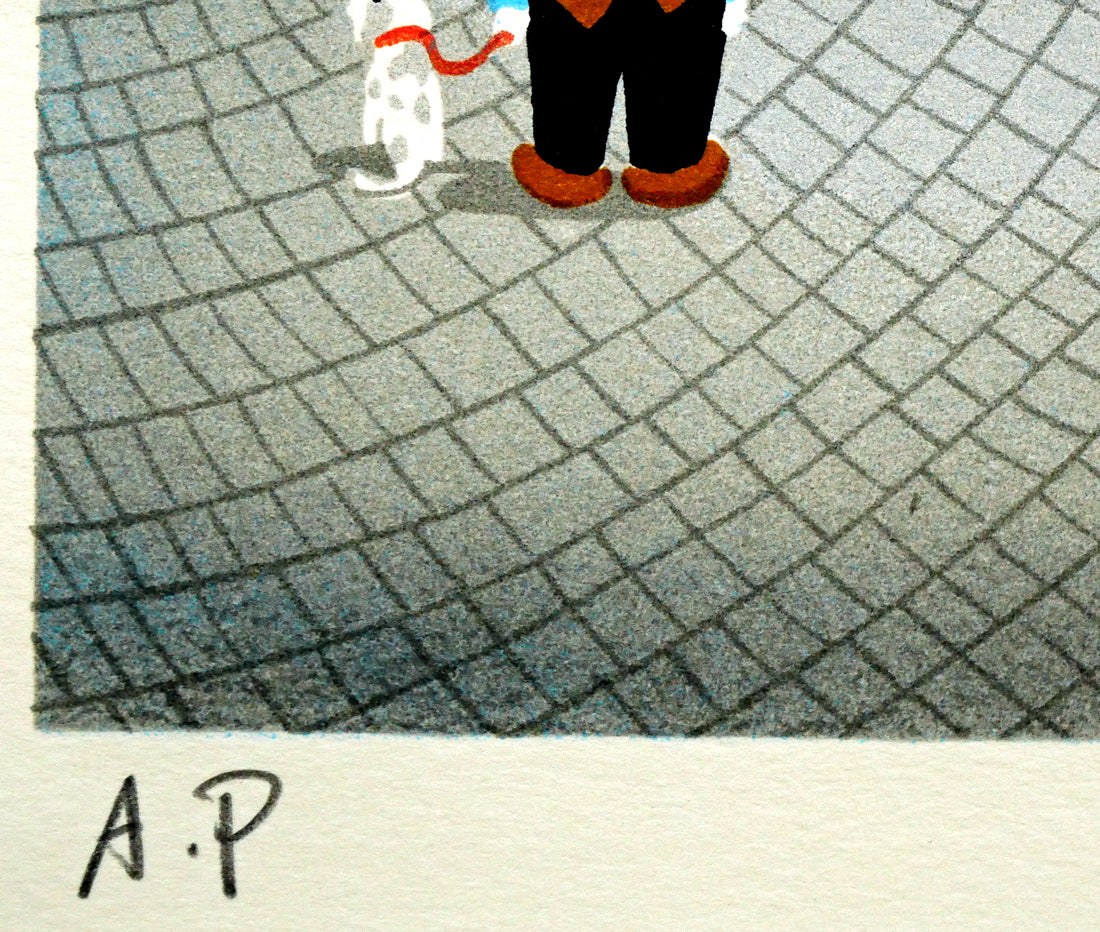 ビンカシワ「パリ・モンマルトル丘の上」リトグラフ 限定番号(ed,A・P=作家保存版)