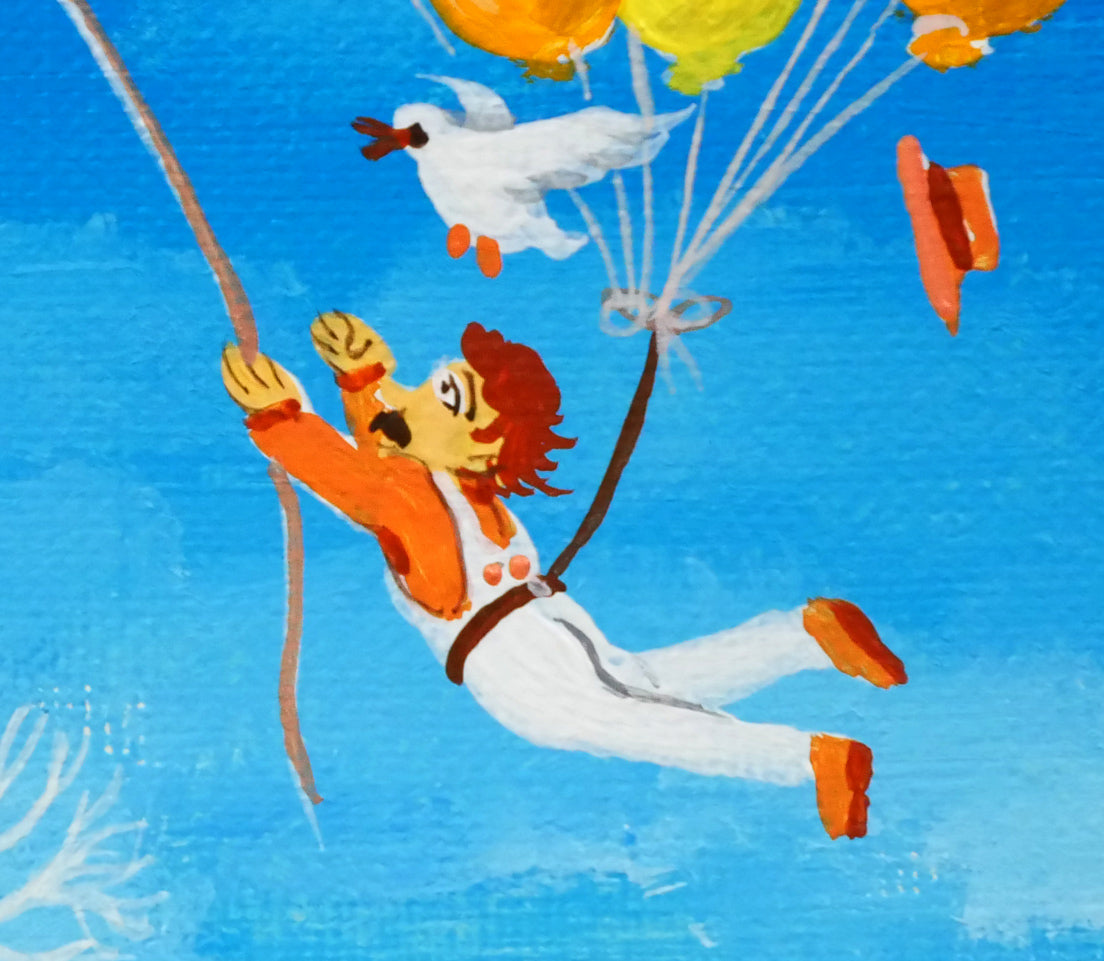 ビンカシワ「夢の島」油絵・SM 拡大画像4