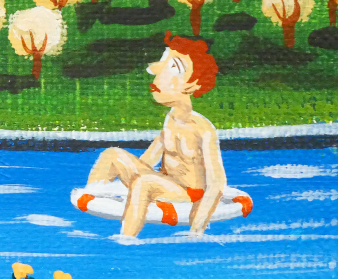 ビンカシワ「夢の島」油絵・SM 拡大画像6