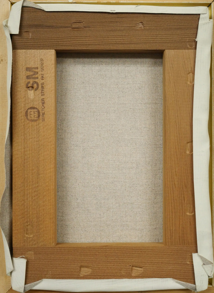 ビンカシワ「夢の島」油絵・SM キャンバス裏側画像