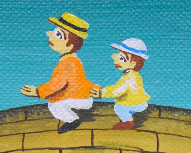 ビン・カシワ「幸福へのエアメール」油絵・F0号 拡大画像3