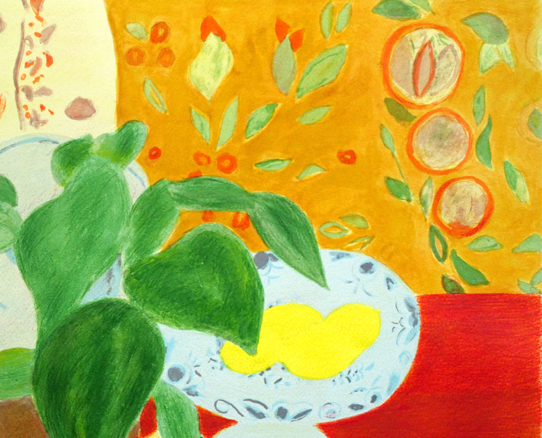 ピエール ボンコンパン(Pierre BONCOMPAIN)「赤いテーブルクロス」リトグラフ 拡大画像2