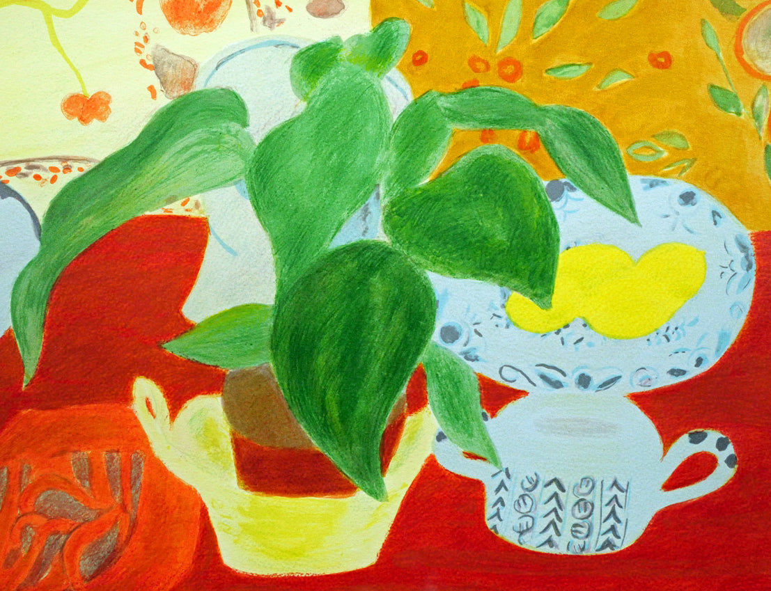 ピエール ボンコンパン(Pierre BONCOMPAIN)「赤いテーブルクロス」リトグラフ 拡大画像6