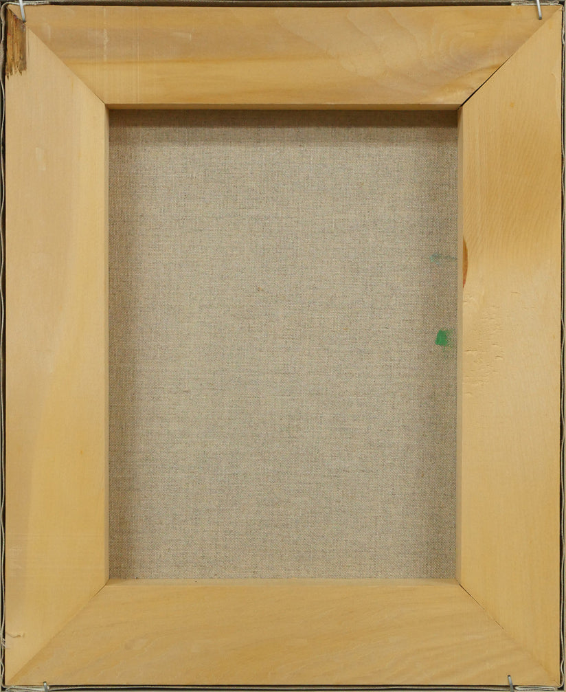 アラン ボネック(Alain BONNEC)「コートダジュールの休日」油絵・仏F3号 キャンバス裏側画像