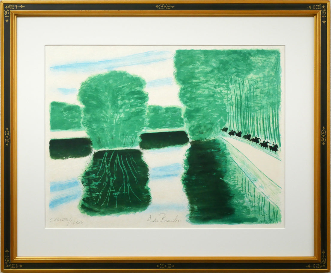 アンドレ ブラジリエ(Andre Brasilier)「トゥーレーヌへの遠出」リトグラフ