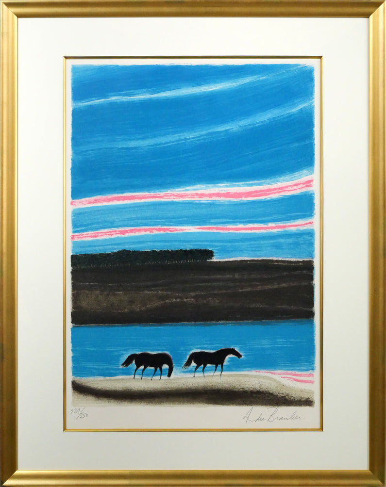 アンドレ ブラジリエ(Andre Brasilier)「夜:『ハーモニー』より」リトグラフ