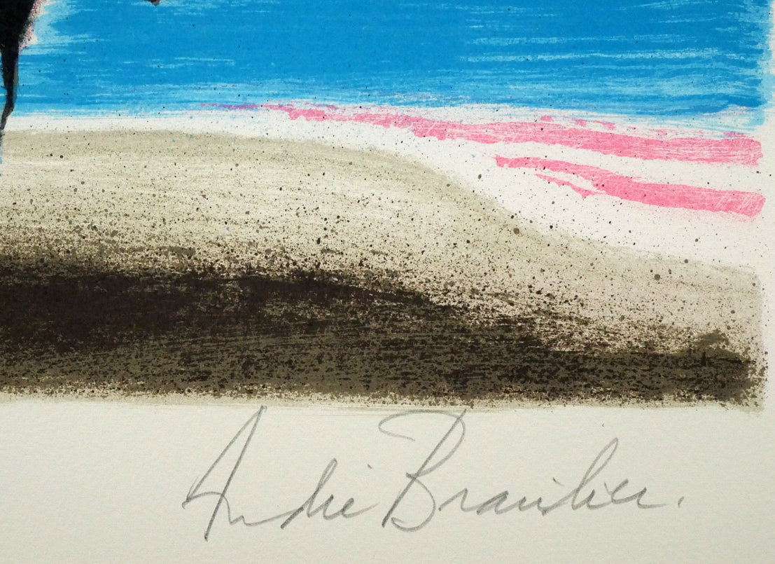 アンドレ ブラジリエ(Andre Brasilier)「夜:『ハーモニー』より」リトグラフ 本人直筆鉛筆サイン