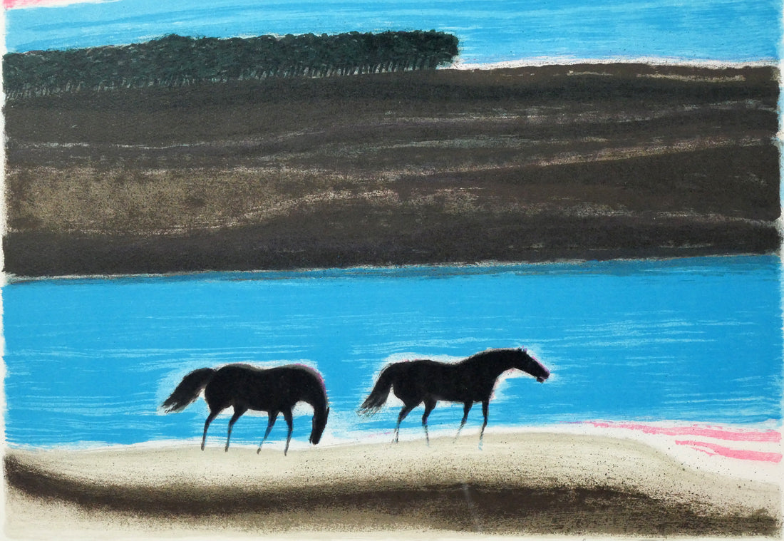 アンドレ ブラジリエ(Andre Brasilier)「夜:『ハーモニー』より」リトグラフ 拡大画像3