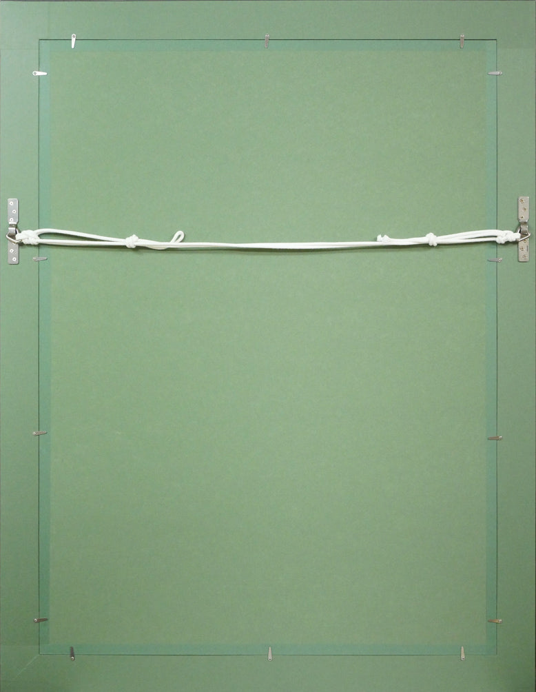 ベルナール・ビュッフェ(Bernard BUFFET)「花と花瓶」リトグラフ 額縁裏側画像