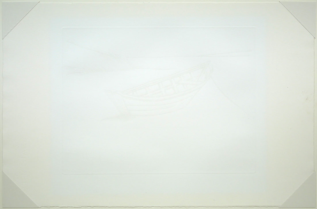 ベルナール・ビュッフェ(Bernard BUFFET)「平底漁船」ドライポイント(銅版画) 作品裏側画像