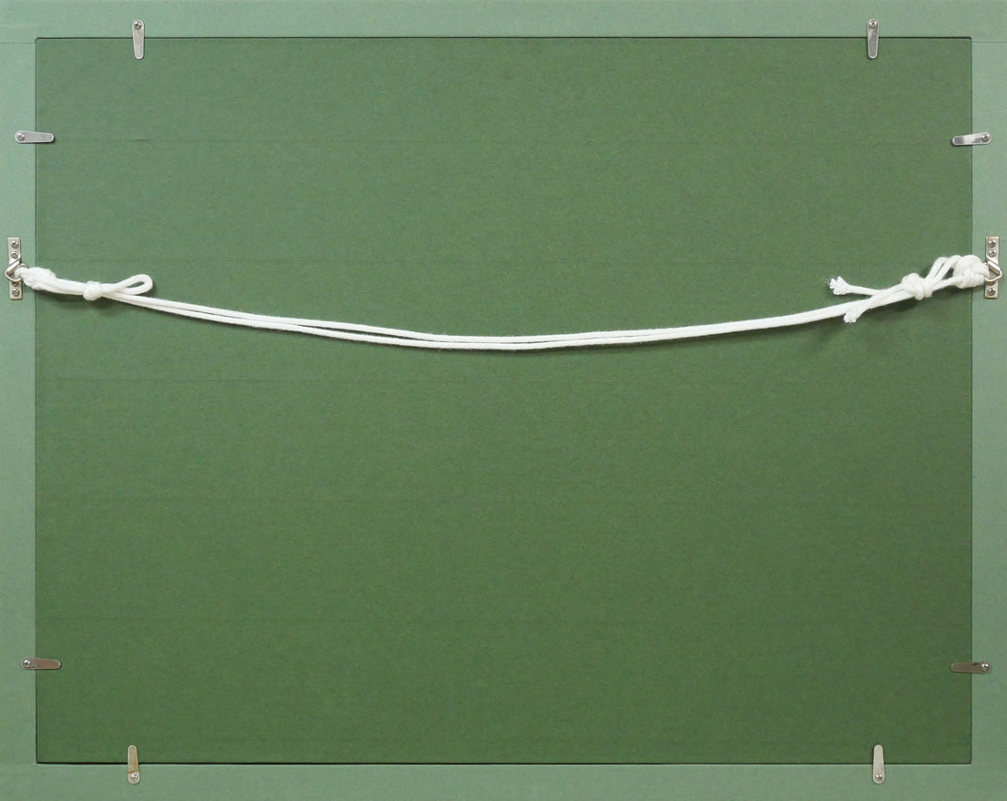 ベルナール・ビュッフェ(Bernard BUFFET)「平底漁船」ドライポイント(銅版画) 額縁裏側画像