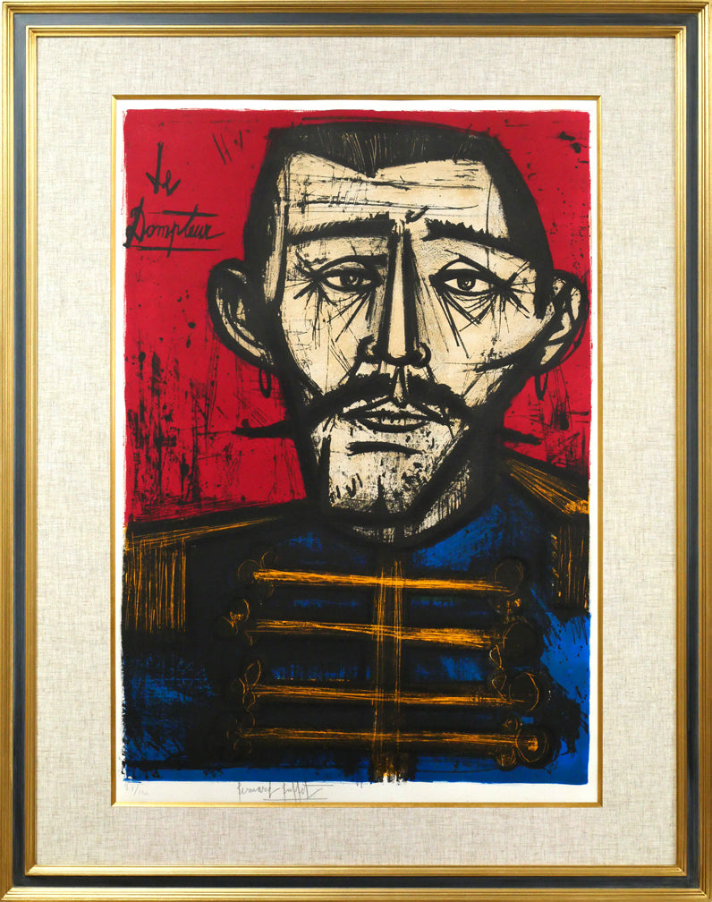 ベルナール・ビュッフェ(Bernard BUFFET)「獅子使い(『サーカス』より)」リトグラフ