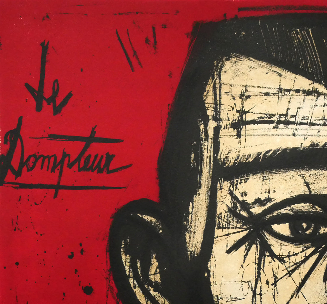 ベルナール・ビュッフェ(Bernard BUFFET)「獅子使い(『サーカス』より)」リトグラフ 拡大画像1