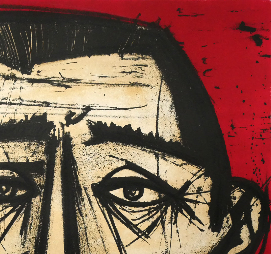 ベルナール・ビュッフェ(Bernard BUFFET)「獅子使い(『サーカス』より)」リトグラフ 拡大画像2