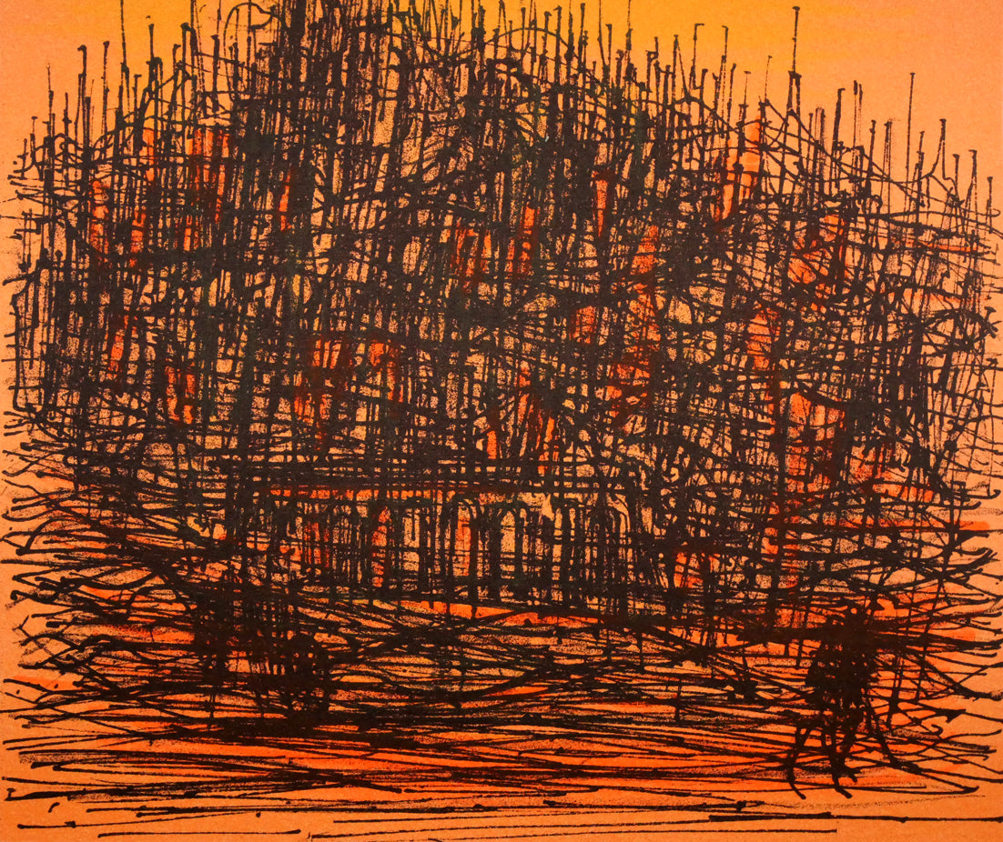 ジャン・カルズー(Jean CARZOU)「太陽のある風景」リトグラフ 拡大画像2