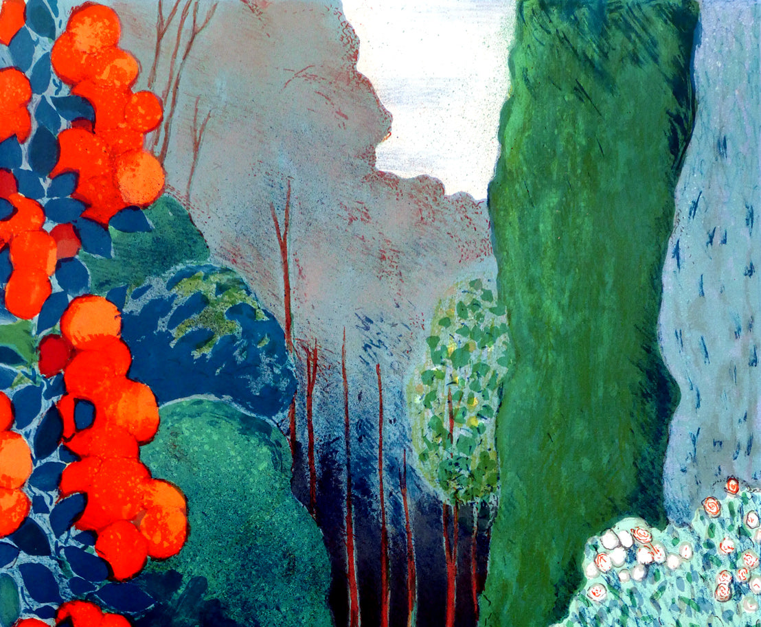 ジャン・ピエール・カシニョール(JEAN PIERRE CASSIGNEUL)「THE RIDING LANE(乗馬道)」リトグラフ 拡大画像1