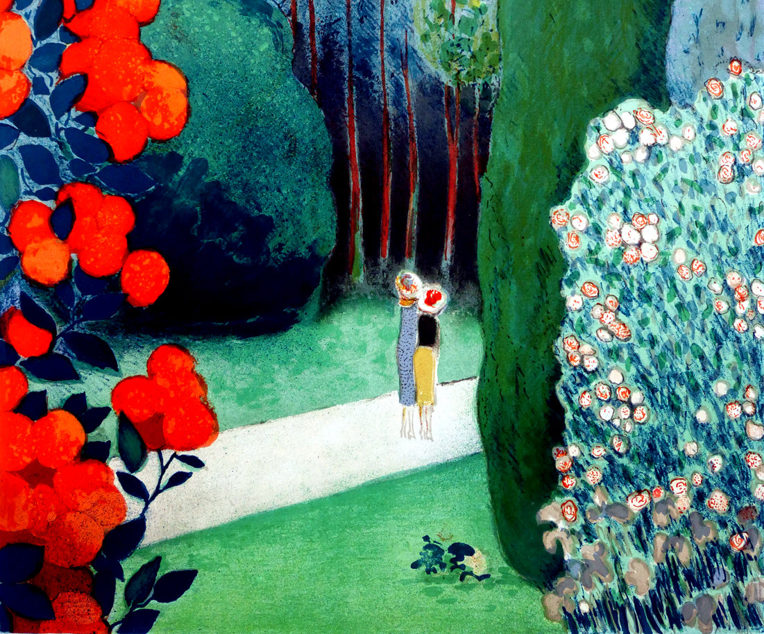 ジャン・ピエール・カシニョール(JEAN PIERRE CASSIGNEUL)「THE RIDING LANE(乗馬道)」リトグラフ 拡大画像2