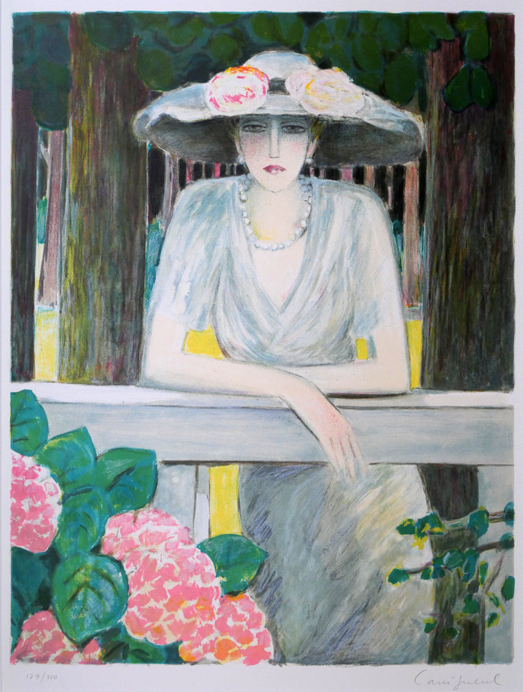 ジャン=ピエール・カシニョール「森の小径」リトグラフ 作品全体拡大画像