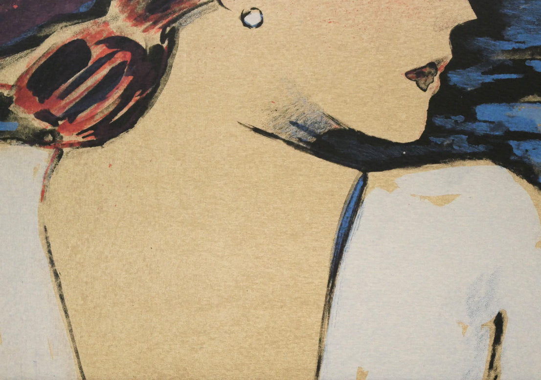 ジャン・ピエール・カシニョール(JEAN PIERRE CASSIGNEUL)「夜になったら」リトグラフ 拡大画像3