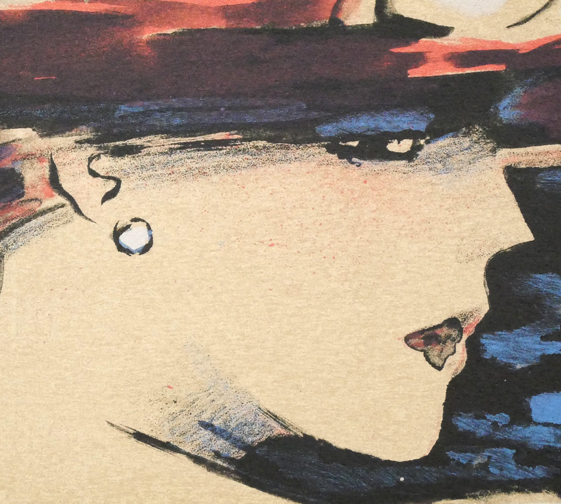 ジャン・ピエール・カシニョール(JEAN PIERRE CASSIGNEUL)「夜になったら」リトグラフ 拡大画像2