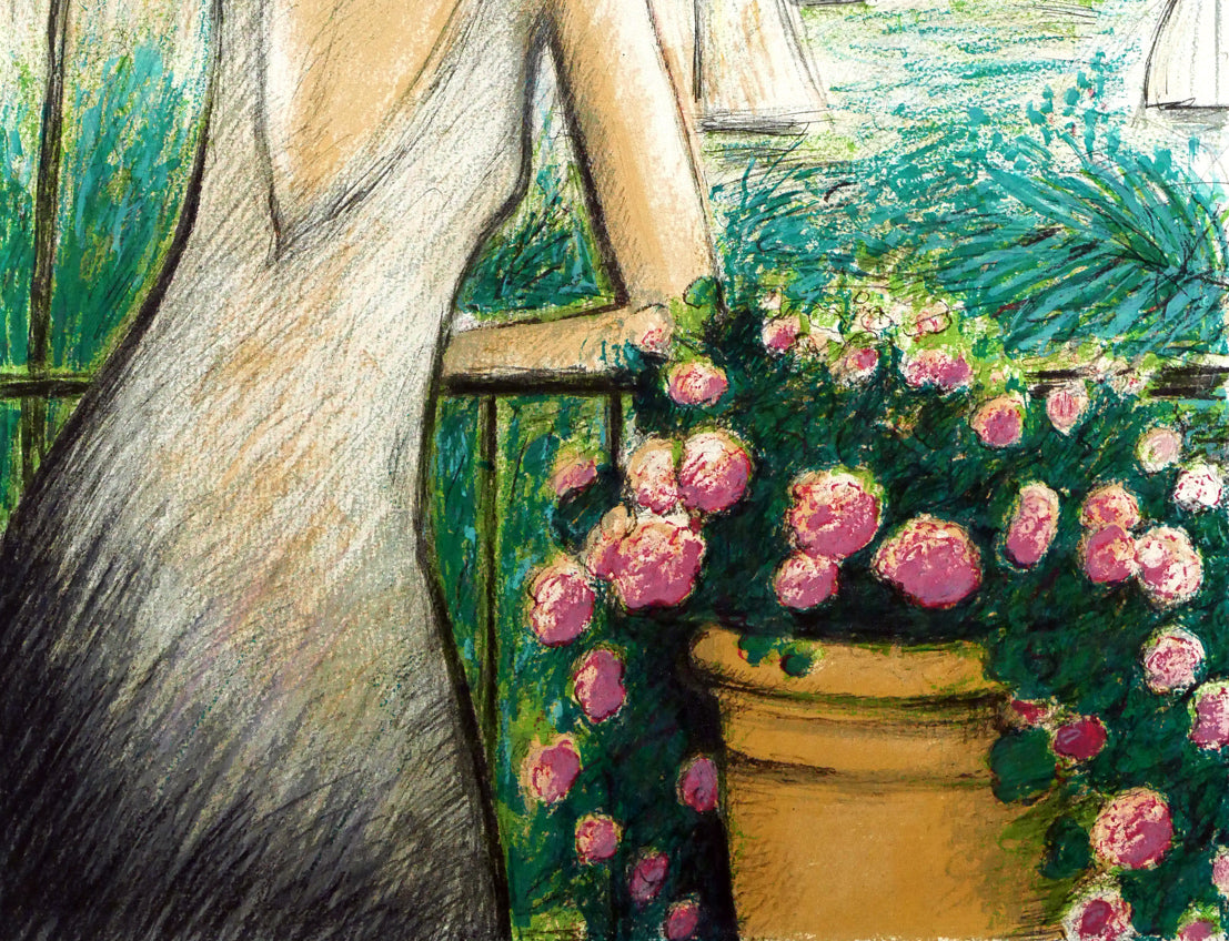 ジャン・ピエール・カシニョール(JEAN PIERRE CASSIGNEUL)「ヨット:『公園』より」リトグラフ 拡大画像3