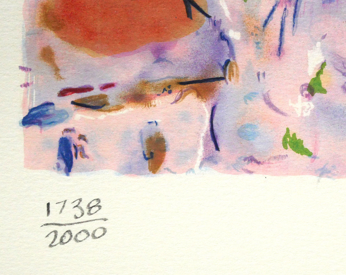 マルク シャガール(Marc Chagall)「赤い薔薇と恋人たち」リトグラフ 限定番号(ed,1738/2000)