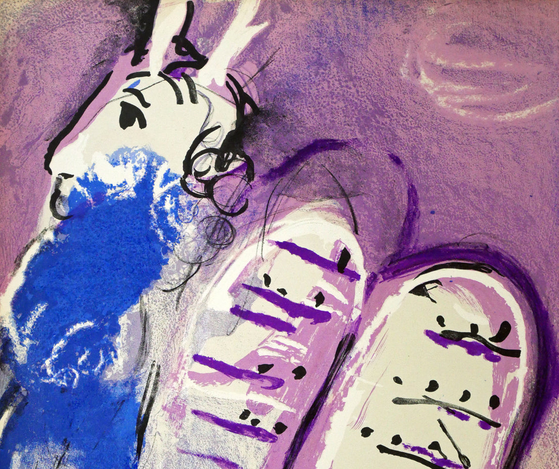 マルク・シャガール(Marc Chagall)「モーゼ(「ヴェルヴNo,33-34聖書」より)」リトグラフ 拡大画像1