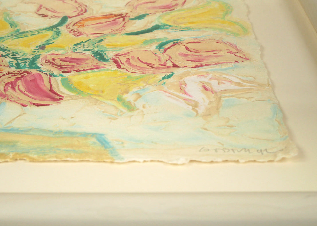 アンドレ コタボ(Andre COTTAVOZ)「チューリップ」カーボランダム 額装画像2