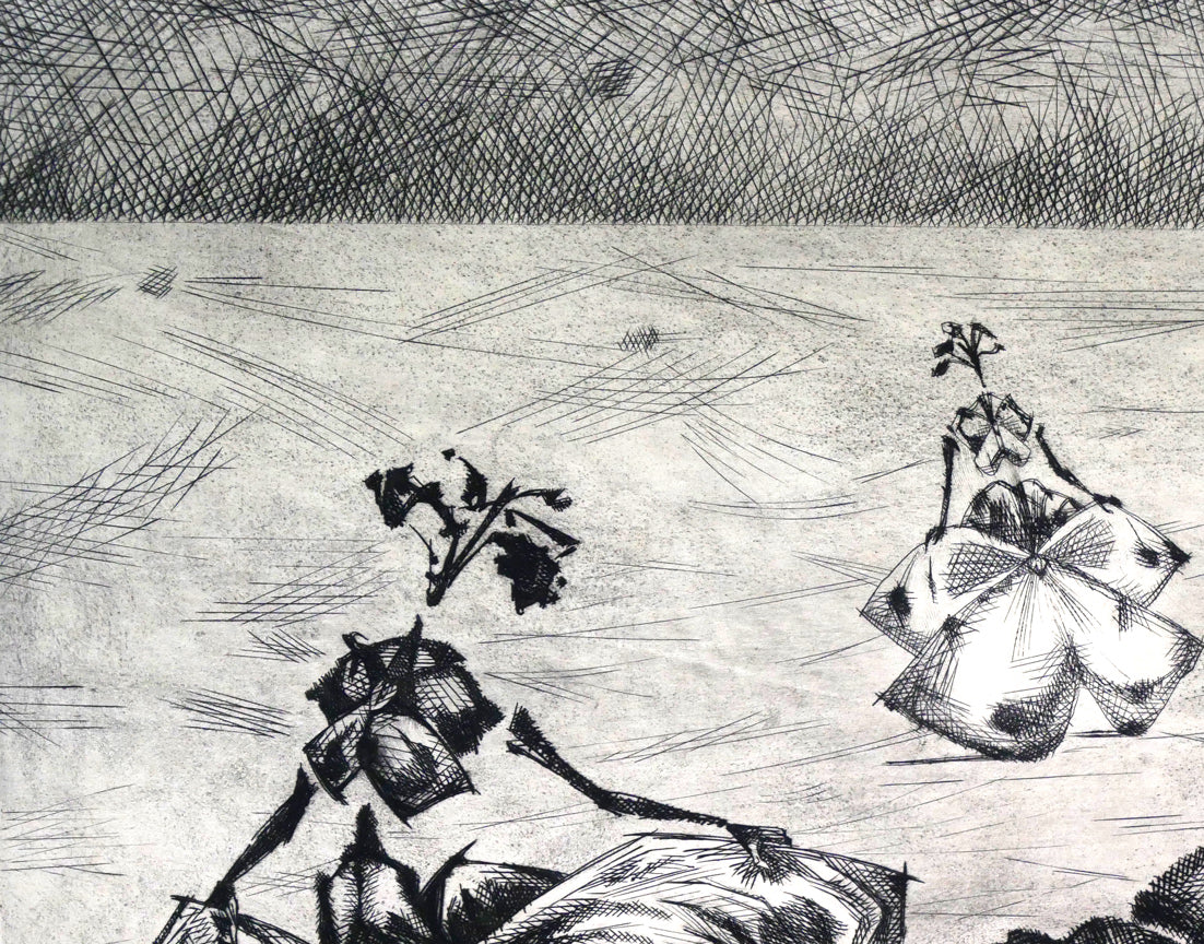 ルシアン クートー(Lucien COUTAUD)「花の闘牛(Corrida fleurie)」銅版画 拡大画像1