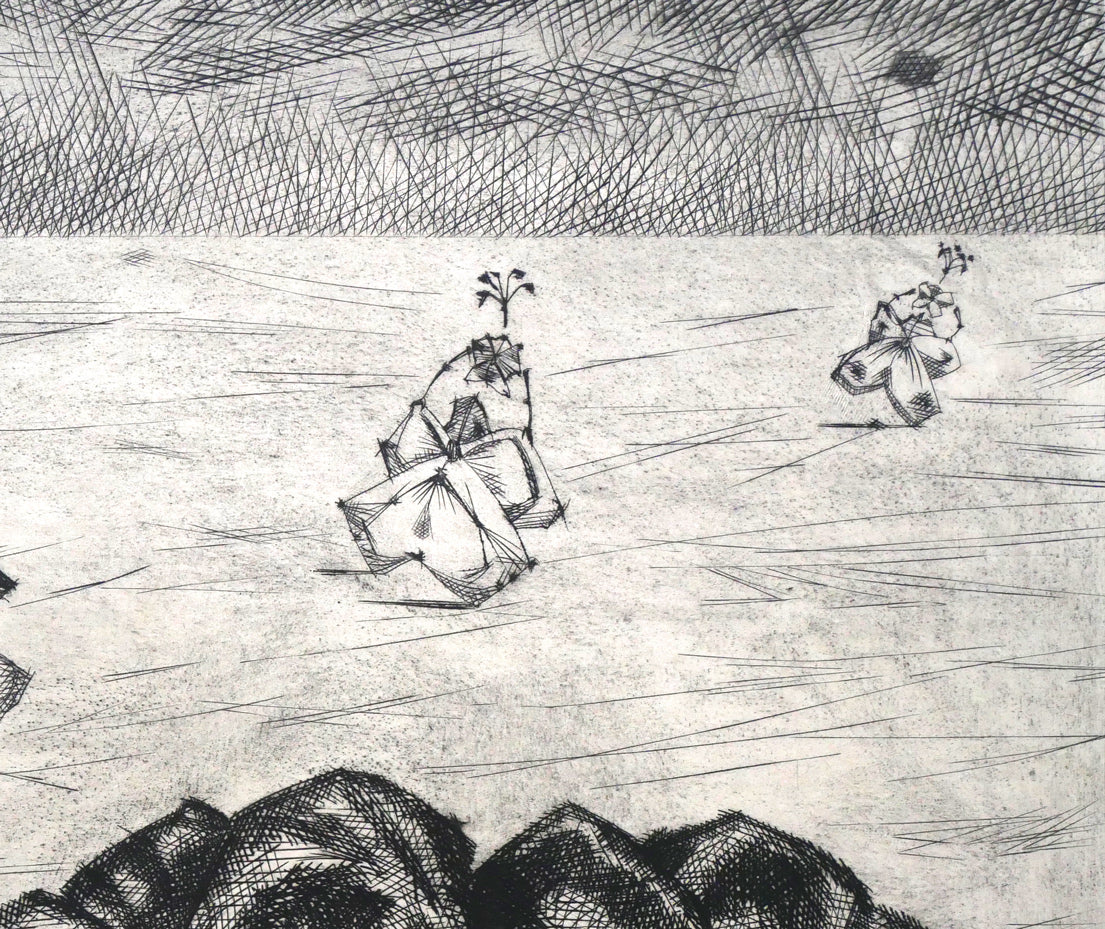 ルシアン クートー(Lucien COUTAUD)「花の闘牛(Corrida fleurie)」銅版画 拡大画像2