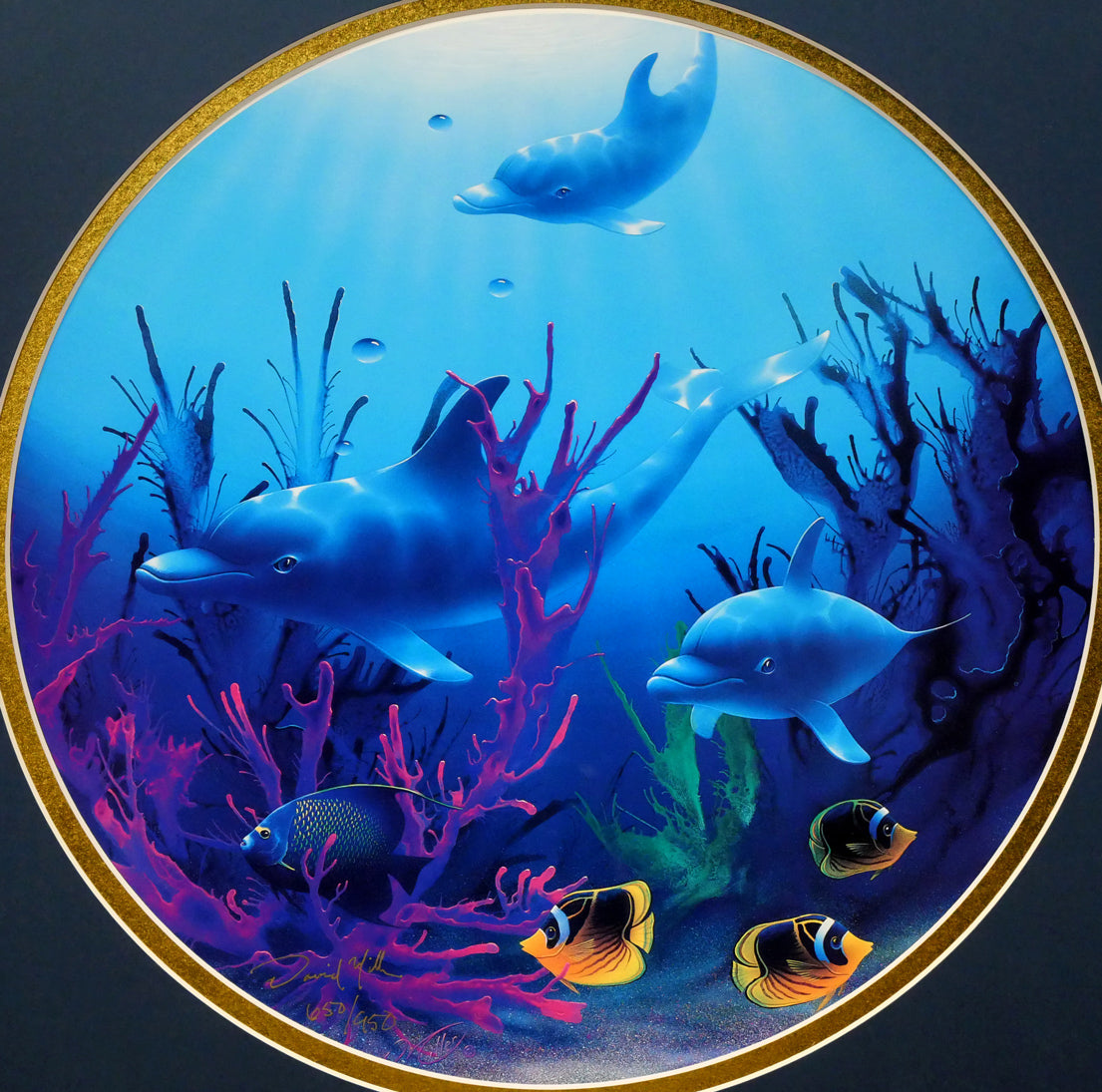 デビット ミラー(David Miller)「ヘブンリーウォーター」ミクスドメディア版画 作品全体画像