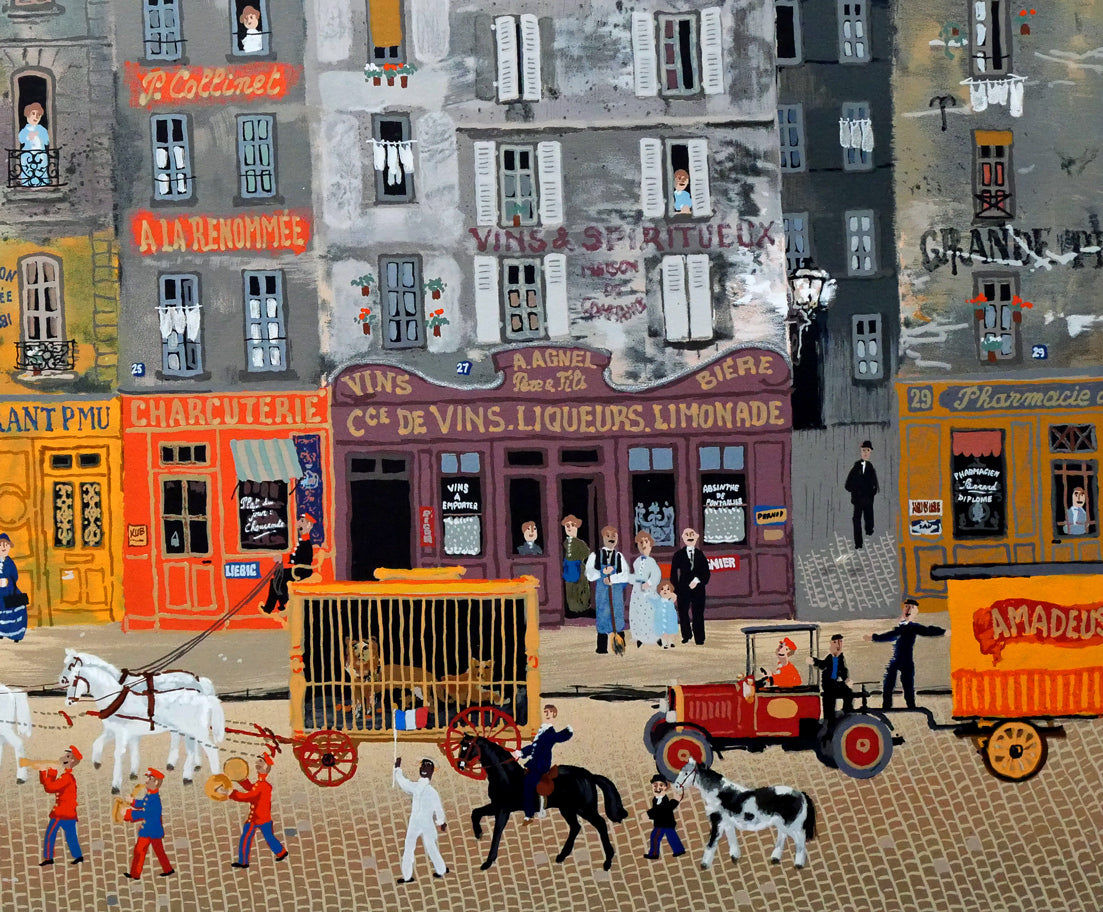 ミッシェル ドラクロワ(Michel DELACROIX)「サーカスの行進」シルクスクリーン版画 拡大画像6