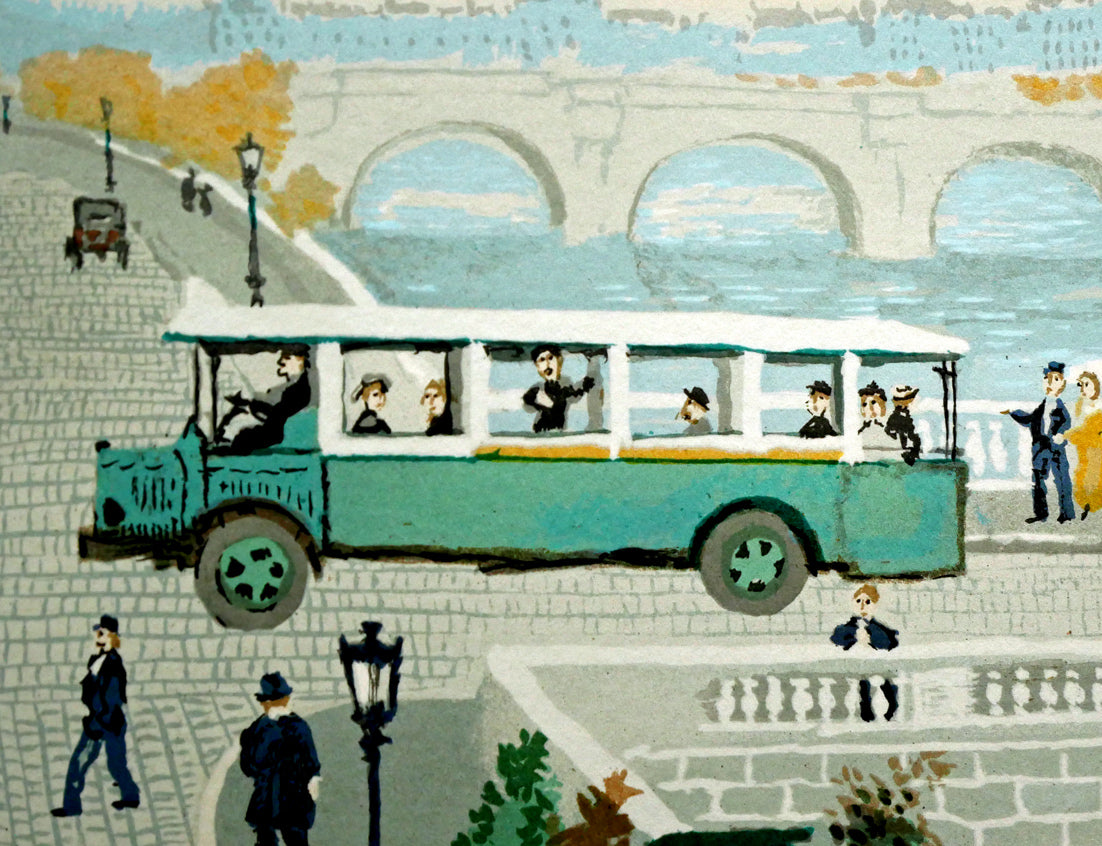 ミッシェル ドラクロワ(Michel DELACROIX)「花市場(フラワーマーケット)」リトグラフ・限定サイン入り 拡大画像6